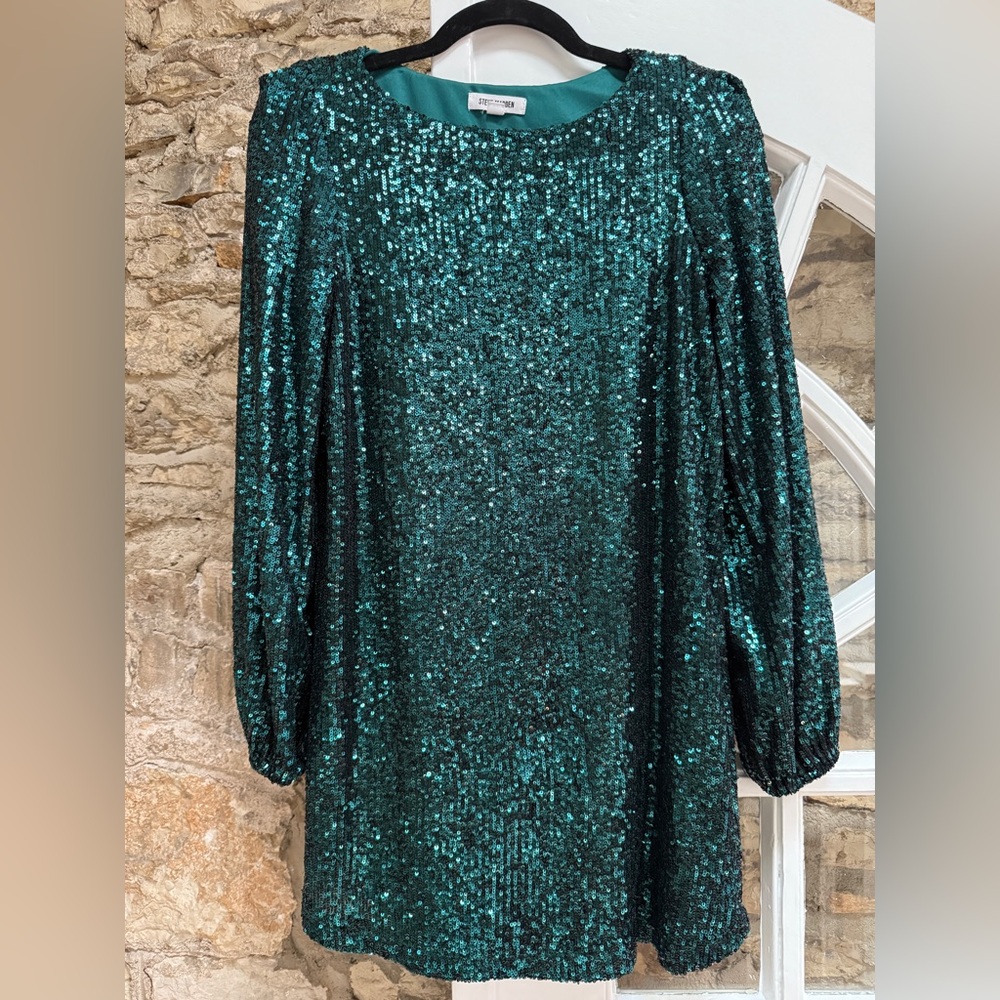 Steve Madden Teal Sequin Dress